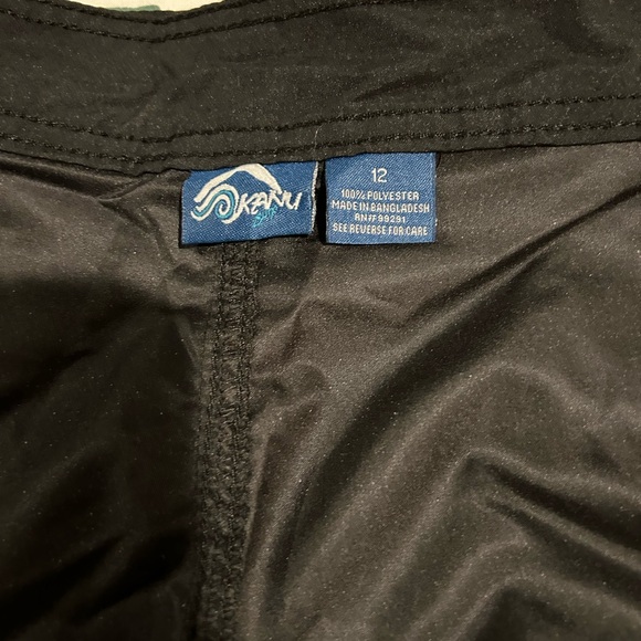 NWT Kanu Surf Women's Black Stretch Board Shorts Swim Bottom Size 12 - Picture 9 of 10